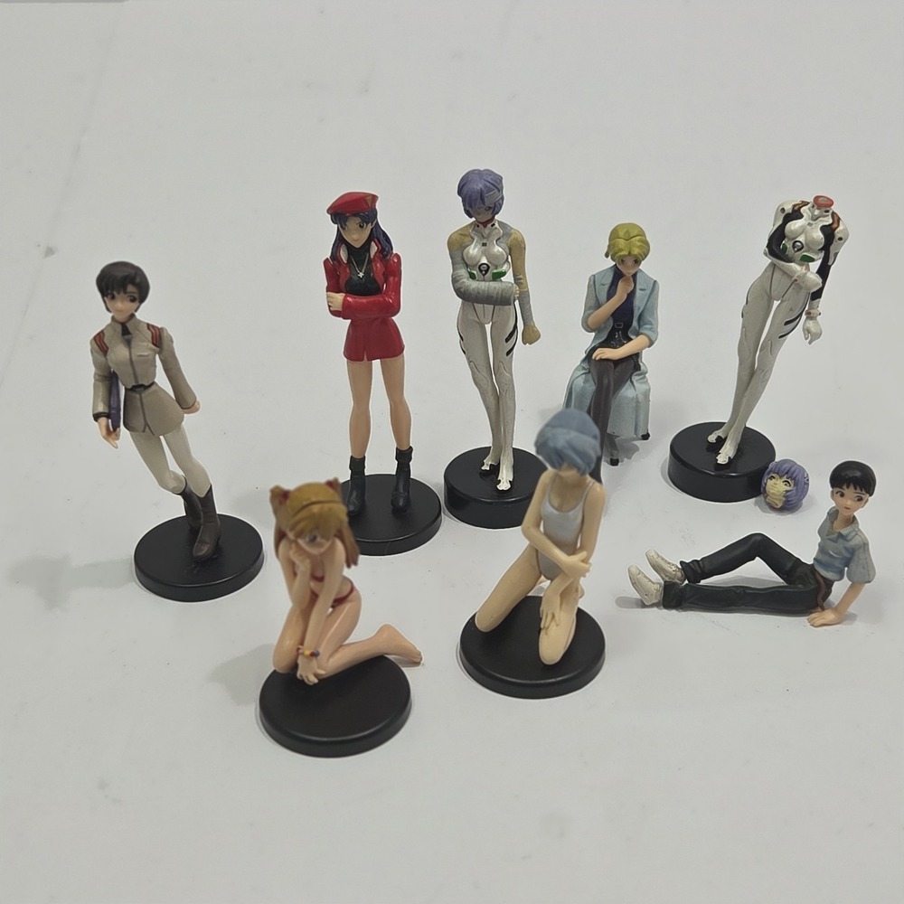 VTG Neon Genesis Evangelion Gashapon Figure Lot Asuka Rei Shinji Misato Gainax